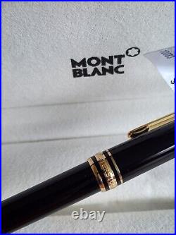 $520 New 100% Auth Montblanc Meisterstück Black Resin Ballpoint Pen