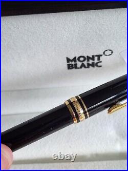 $520 New 100% Auth Montblanc Meisterstück Black Resin Ballpoint Pen