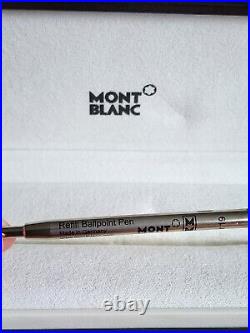 $520 New 100% Auth Montblanc Meisterstück Black Resin Ballpoint Pen