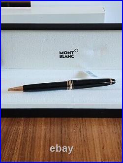 $520 New 100% Auth Montblanc Meisterstück Black Resin Ballpoint Pen 112679