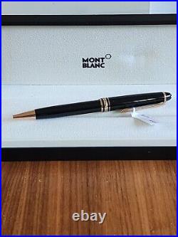 $520 New 100% Auth Montblanc Meisterstück Black Resin Ballpoint Pen 112679