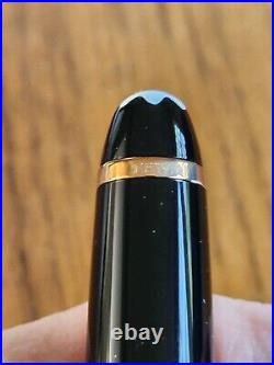 $520 New 100% Auth Montblanc Meisterstück Black Resin Ballpoint Pen 112679