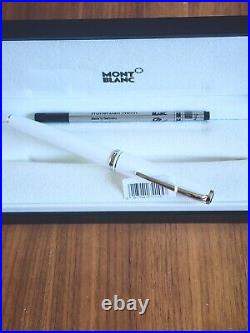 $520 New 100% Auth Montblanc Meisterstück M111826 White Resin Ballpoint Pen