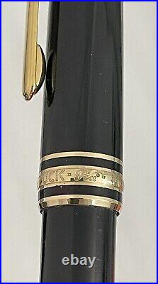 An Earlier Montblanc Meisterstuck Classique Ballpoint Pen Black Resin Gold Trim