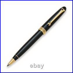 Aurora 88 Gold Plated Ballpoint Pen Black Resin New in Box AU-830