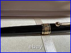 Aurora Ballpoint Pen Optima Black Resin Laminated Profiles Box and Instructions