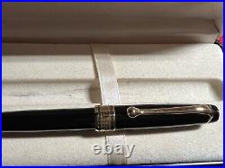 Aurora Ballpoint Pen Optima Black Resin Laminated Profiles Box and Instructions