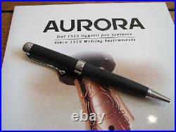 Aurora Talentum Black rubberized resin ballpoint pen D31 MINT