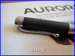 Aurora Talentum Black rubberized resin ballpoint pen D31 MINT