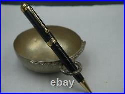 Aurora Vintage Black Resin & Yellow Gold Plated Trims Ballpoint Pen Pristine