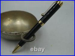 Aurora Vintage Black Resin & Yellow Gold Plated Trims Ballpoint Pen Pristine