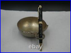 Aurora Vintage Black Resin & Yellow Gold Plated Trims Ballpoint Pen Pristine