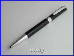 BVLGARI SCRIPTA VOLANT Black and Silver Ballpoint Pen FREE SHIPPING WORLDWIDE