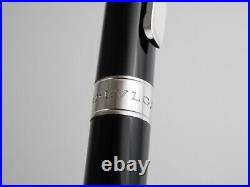 BVLGARI SCRIPTA VOLANT Black and Silver Ballpoint Pen FREE SHIPPING WORLDWIDE