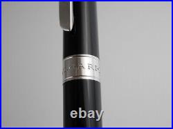 BVLGARI SCRIPTA VOLANT Black and Silver Ballpoint Pen FREE SHIPPING WORLDWIDE