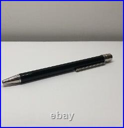 Cartier Ballpoint Pen Santos de Cartier Black Silver Palladium Gold Finish withBox