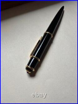 Cartier Diabolo Lacquer Twist Ballpoint Pen Black Resin & Gold Trim