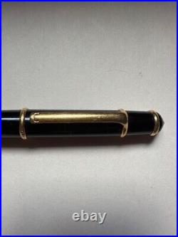 Cartier Diabolo Lacquer Twist Ballpoint Pen Black Resin & Gold Trim