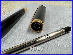 Cartier R De Cartier Black Composite Gold Plated Ballpoint Pen ST240005