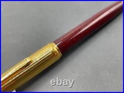 Cartier de Louis Special Edition Burgundy Red Lacquer Gold Plating Ballpoint Pen