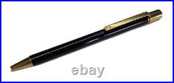 Cartier must de ballpoint pen black x gold color Size 125mm Authentic