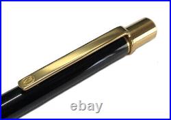 Cartier must de ballpoint pen black x gold color Size 125mm Authentic