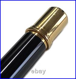 Cartier must de ballpoint pen black x gold color Size 125mm Authentic