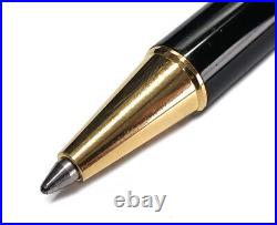 Cartier must de ballpoint pen black x gold color Size 125mm Authentic