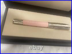 Chopard Ball Point Pink Resin Palladium Pen With Box