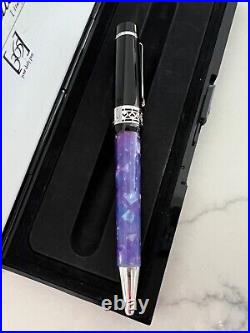 DELTA 365 Collection Large Size Ballpoint Pen. Violet Marble/Black Cap