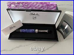 DELTA 365 Collection Large Size Ballpoint Pen. Violet Marble/Black Cap