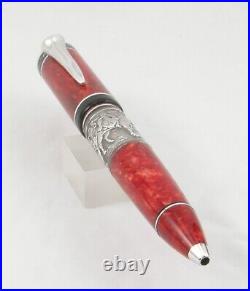 Delta Garibaldi Red & Sterling Silver Ltd Ed Ballpoint Pen 2007 New In Box