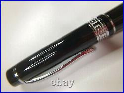 GIANNI VERSACE VINTAGE'90s GREEK KEY BALLPOINT PEN BLACK RESIN BALL BOX ITALY