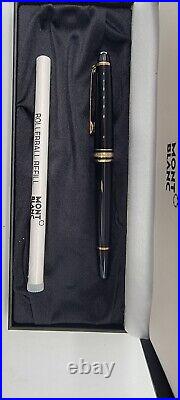 Genuine Montblanc Meisterstuck Black and Gold Ballpoint Pen Germany with Case! NEW