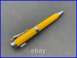 Harley Davidson Yellow Chrome & Orange Ballpoint Pen Made in France Stypen c1995