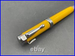 Harley Davidson Yellow Chrome & Orange Ballpoint Pen Made in France Stypen c1995