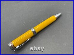 Harley Davidson Yellow Chrome & Orange Ballpoint Pen Made in France Stypen c1995