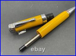 Harley Davidson Yellow Chrome & Orange Ballpoint Pen Made in France Stypen c1995