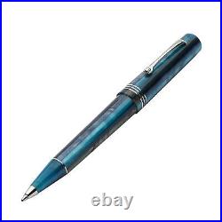 Leonardo Momento Zero Ballpoint Pen in Blue Hawaii Silver Trim NEW in Box