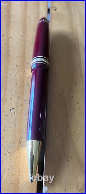 Lot of 2 Montblanc Meisterstuck #161 Ball Point Pens 1 Black 1 Maroon