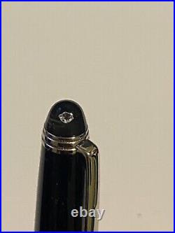 MONT BLANC PLATINUM PLATE BLACK RESIN Le GRAND BALLPOINT gold tone