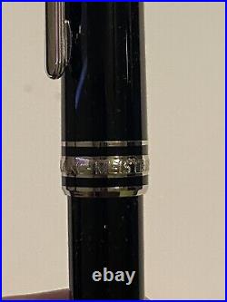 MONT BLANC PLATINUM PLATE BLACK RESIN Le GRAND BALLPOINT gold tone