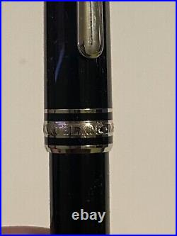 MONT BLANC PLATINUM PLATE BLACK RESIN Le GRAND BALLPOINT gold tone