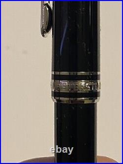 MONT BLANC PLATINUM PLATE BLACK RESIN Le GRAND BALLPOINT gold tone