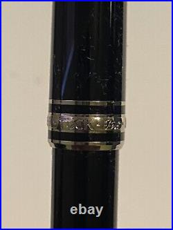 MONT BLANC PLATINUM PLATE BLACK RESIN Le GRAND BALLPOINT gold tone