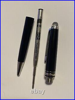 MONT BLANC PLATINUM PLATE BLACK RESIN Le GRAND BALLPOINT gold tone