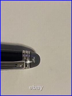 MONT BLANC PLATINUM PLATE BLACK RESIN Le GRAND BALLPOINT gold tone