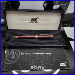 MONTBLANC Meisterstuck Burgundy 164R Classique Gold Plated Ballpoint Pen? MINT