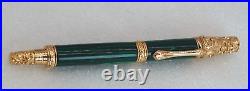 Malachite TruStone Victorian 24kt Gold Fountain or Rollerball Pen