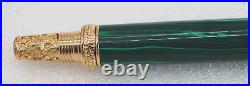 Malachite TruStone Victorian 24kt Gold Fountain or Rollerball Pen